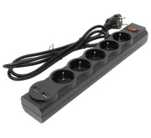 Сетевой фильтр DEFENDER DFS 751 (99751), 5 розеток, 1.8 м, с/з 2200 Вт