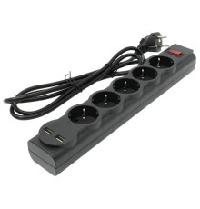 Сетевой фильтр DEFENDER DFS 751 (99751), 5 розеток, 1.8 м, с/з 2200 Вт