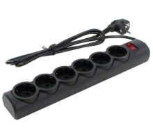 Сетевой фильтр DEFENDER DFS 151 (99494) 6 розеток, 1.8 м, с/з, черный