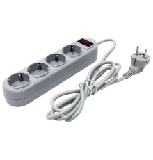 Сетевой фильтр DEFENDER ES Lite (99487) 4 розетки, 1.8 м, с/з, серый