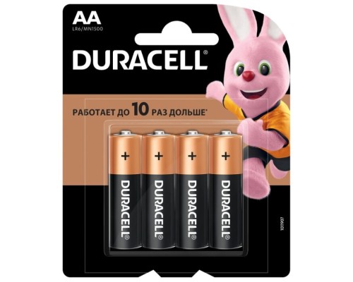 Надежная энергия для ваших устройств: батарейка DURACELL LR6-4BL MN1500 AA блистер 4шт
