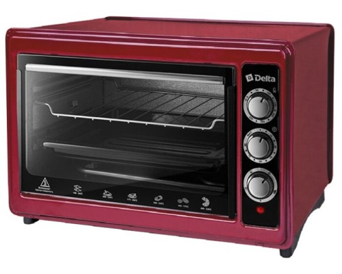 Приготовьте вкусные блюда быстро и легко с мини-печью DELTA D-0124: гриль, вертел, 1300Вт мощности, 37л емкости, белая