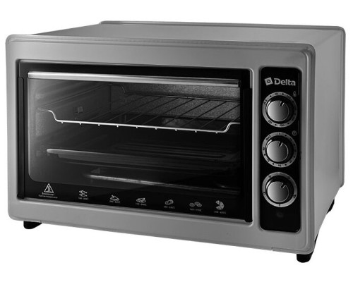 Приготовьте вкусные блюда быстро и легко с мини-печью DELTA D-0124: гриль, вертел, 1300Вт мощности, 37л емкости, белая