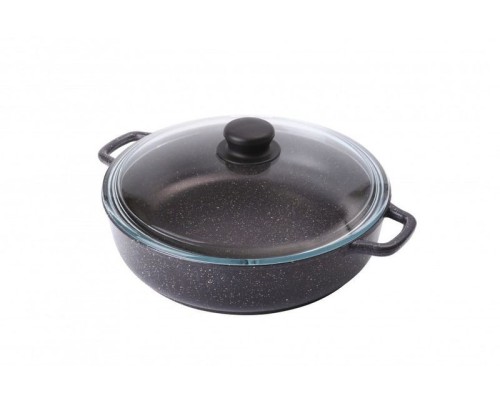 Жаровня ГОРНИЦА гранит Ж2611аг тефлоновое покрытие 26х7см + крышка