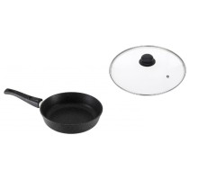 Сковорода ГОРНИЦА Гранит с2413аг 24х5,5см съемная ручка + крышка