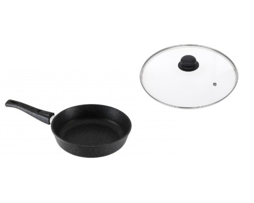 Идеальная сковорода ГОРНИЦА Гранит съемной ручкой и крышкой - твой помощник на кухне!