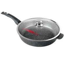 Сковорода ГОРНИЦА Гранит с2852аг 28х7см + крышка