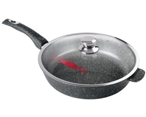 Суперпрочная сковорода ГОРНИЦА Гранит + крышка - идеальный выбор для вкусных блюд!