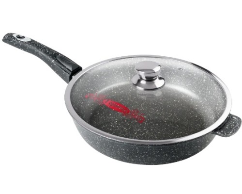 Суперпрочная сковорода ГОРНИЦА Гранит съемной ручкой и крышкой!