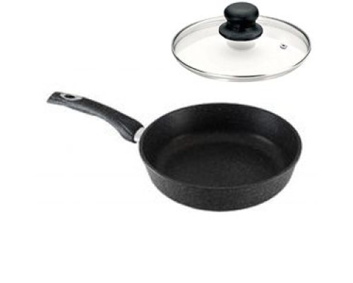 Идеальная сковорода для готовки на газу и индукции - ГОРНИЦА Гранит с2652аг 26х7см + крышка