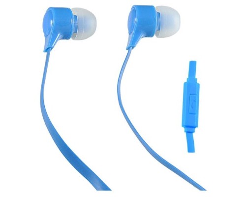 Наслаждайся качественным звуком с голубыми наушниками Perfeo HANDY (PF-4216)