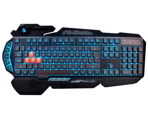 Клавиатура A4 Bloody B314: мощные игровые кнопки, программируемая подсветка и удобная подставка