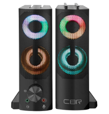 Колонки 2.0 CBR CMS 514L Black, питание USB, 2х3 Вт Саундбар трансформер, RGB-подсветка