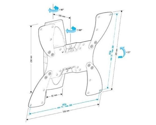 Идеальное решение для вашего домашнего кинотеатра - кронштейн HOLDER LCDS-5019 черный!
