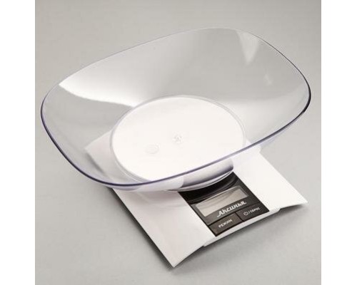 Потрясающие кухонные весы АКСИНЬЯ КС-6505 в ярком белом исполнении