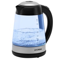 Электрочайник HYUNDAI HYK-G3803 черный/серебристый 