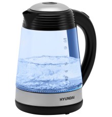 Электрочайник HYUNDAI HYK-G3803 черный/серебристый 