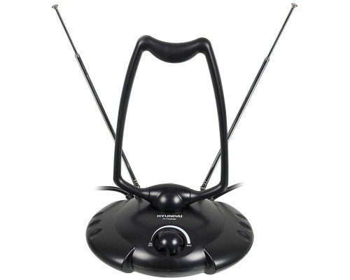 Улучшите прием сигнала с активной антенной HYUNDAI H-TAI200 30дБ черного цвета