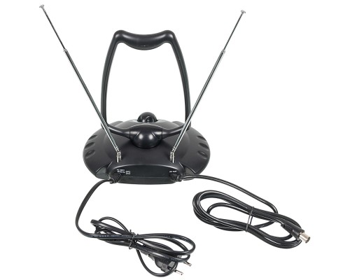 Улучшите прием сигнала с активной антенной HYUNDAI H-TAI200 30дБ черного цвета