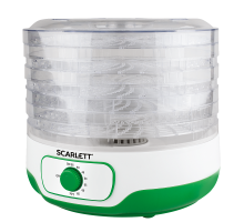 Сушилка для овощей и фруктов SCARLETT SC-FD421015 белый с зеленым