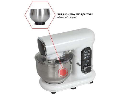 Идеальный помощник на кухне: мощный и стильный миксер JVC JK-MX515 белый