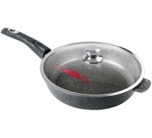 Сковорода ГОРНИЦА Гранит с3054аг 30х7,5см съемная ручка + крышка