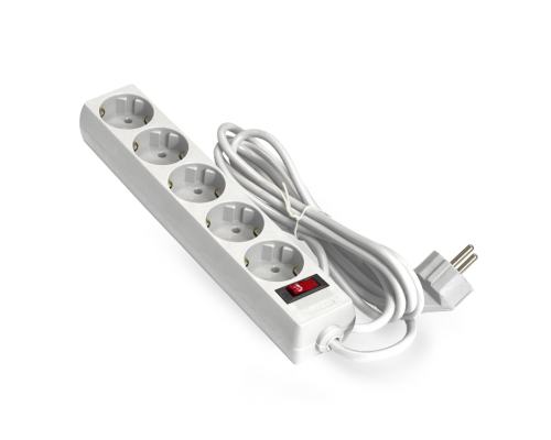 Защитите свои устройства сетевым фильтром ExeGate SP-5-1.8W белого цвета! 5 розеток, 1.8м кабель
