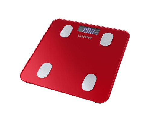 Напольные весы LUMME LU-1334: стильный бордовый гранат