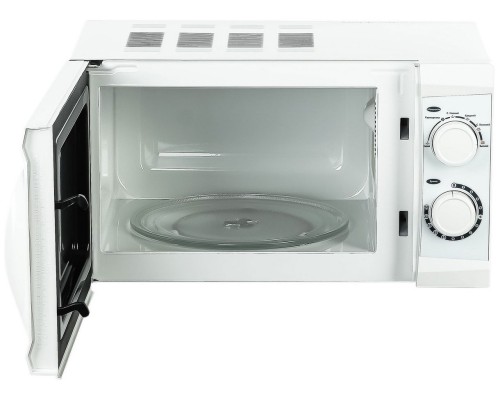Наслаждайтесь быстрым и удобным приготовлением с Микроволновой печью GALANZ MOS-2002MW в стильном белом цвете!
