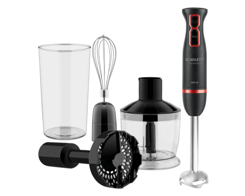Мощный блендер SCARLETT SC-HB42M44: сочетание черного и красного