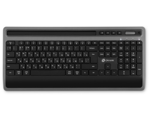 Беспроводная клавиатура OKLICK 860S серый/черный - удобство и стиль в одном!