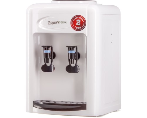 Наслаждайтесь освежающей водой с кулером Aqua Work 0.7-TWR! Удобство и стиль в бело-черном дизайне