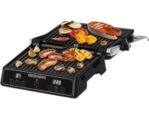 Получи идеальное мясо с электрогрилем REDMOND SteakMaster в черном исполнении!