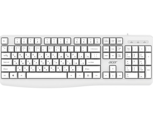 Клавиатура ACER OKW301 (ZL.KBDCC.01B) белый USB