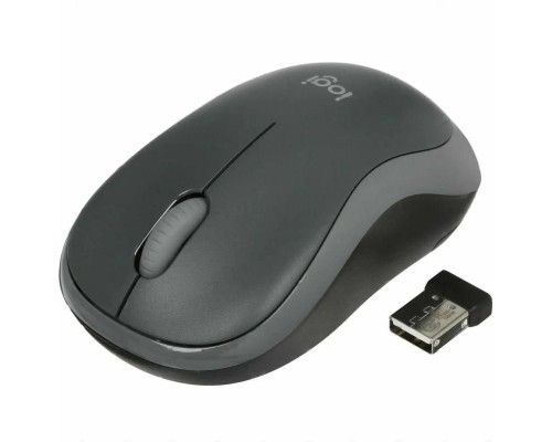 Мышь LOGITECH M186 беспроводная черный/серый 910-004131