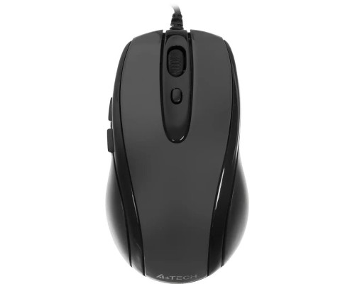 Мышь A4TECH N-708X серый глянец/черный