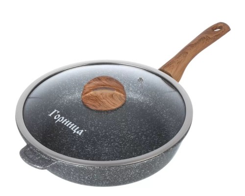 Сковорода ГОРНИЦА Гармония Мрамор с2852мр тефл 28х7см +кр. п/у