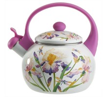 Чайник METALLONI EM-1323 со свистком 2,5л Ирисы