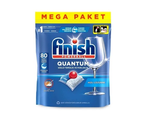 Капсулы для ПММ FINISH Quantum 80 капсул свежесть