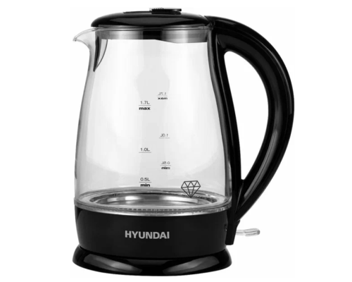 Электрочайник HYUNDAI HYK-G2011 черный/стекло