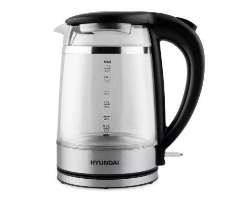 Электрочайник HYUNDAI HYK-G3036 черный/стекло