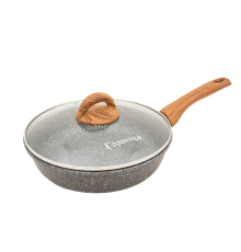 Сковорода ГОРНИЦА Гармония Мрамор с2452мр 24х6,5см + крышка