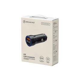  АЗУ Breaking A20 1USB + USB-C, QC 3.0, PD 20W, 3A + кабель USB-C - Lightning (Белый) 