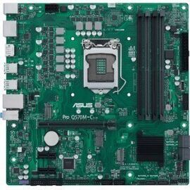  Материнская плата ASUS PRO Q570M-C/CSM (90MB1700-M0EAYC), LGA1200, Q570, 4*DDR4, D-Sub+DP*2+HDMI, SATA6, Audio, USB 3.2*7, LPT*1 header (w/o cable), COM*2 header (w/o cable), mATX 