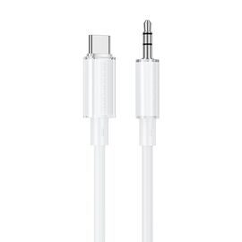  Кабель Type-C - 3.5mm Borofone BL21 Lemon 100см   (white) (236081) 