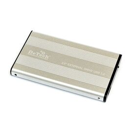  Внешний карман для жесткого диска DeTech DT-EX25U3 Silver 