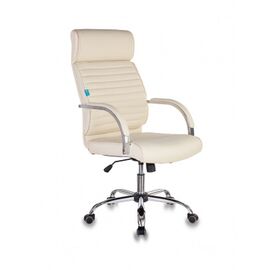  Кресло руководителя Бюрократ T-8010SL/IVORY слоновая кость искусственная кожа крестовина хром 