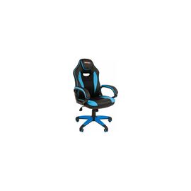  Кресло игровое BRABIX Blaze GM-162 (532578) TW/экокожа, черное/голубое 