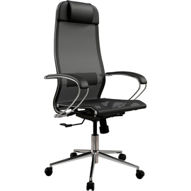  Кресло Метта ErgoLife Set 4 (Z316738977) черный сиденье черный сетка с подголов. крестов. металл хром 