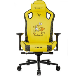  Кресло Knight Craft Dragon желтый экокожа крестов. металл 